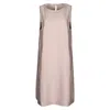 Oh!zuza Night&day Women's Neutrals Echo – Beige Viscose Midi Dress With Pockets In Sand