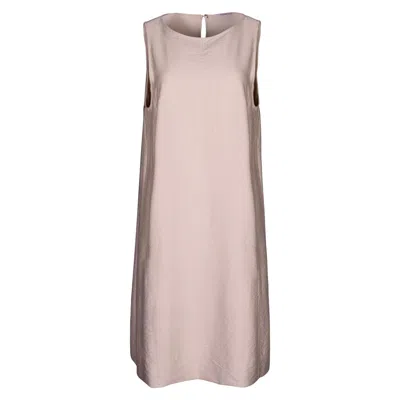 Oh!zuza Night&day Women's Neutrals Echo – Beige Viscose Midi Dress With Pockets In Sand