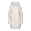 Oh!zuza Night&day Women's Neutrals / White Hooded Dress - Organic Cotton - Hemp In White