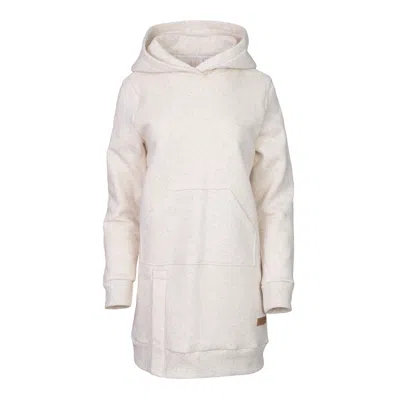 Oh!zuza Night&day Women's Neutrals / White Hooded Dress - Organic Cotton - Hemp