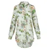 Oh!zuza Night&day Women's Oversize Cupro Shirt With Floral Print