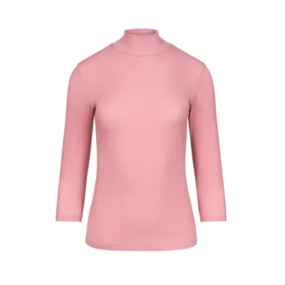 Oh!zuza Night&day Women's Pink / Purple Rib Rollneck Top - Pink In Pink/purple