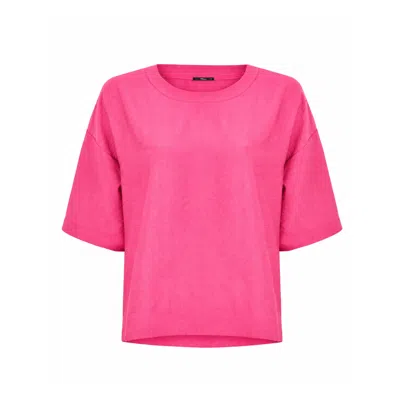 Oh!zuza Night&day Women's Pink Relaxed-fit Viscose T-shirt - Raspberry