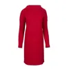 Oh!zuza Night&day Women's Red Casual Ribbed Mini Dress - Tunic In Red