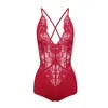 Oh!zuza Night&day Women's Red Ruby Bodysuit - Soft Viscose & Delicate Lace In Red