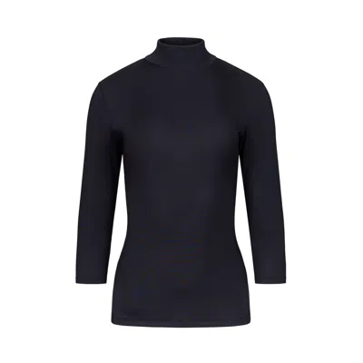 Oh!zuza Night&day Women's Rib Rollneck Top - Black