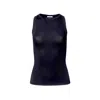 Oh!zuza Night&day Women's Rib Tank Top Basic - Black In Black