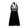 Oh!zuza Night&day Women's Satin Nightdress With Lace - Black In Black