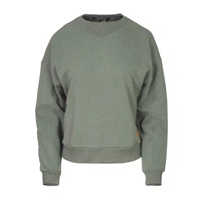 Oh!zuza Night&day Women's Short Sweatshirt - Cotton - Green Melange