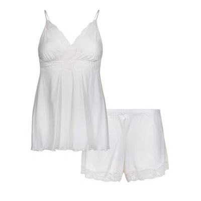 Oh!zuza Night&day Women's White Cream Lace Pajama Set