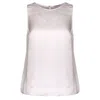 Oh!zuza Night&day Women's White Echo – Cream Satin Viscose Top With Side Slits In White