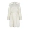 Oh!zuza Night&day Women's White Poem Short Robe With Lace Detail - Cream In White