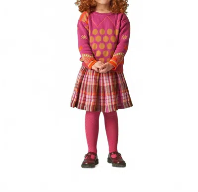 Oilily Kids' Girl's Ska Check Mini Skirt In Check Bach/burnt Henna In Multi