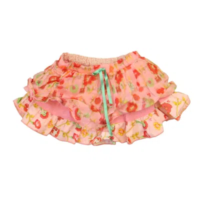 Pre-owned Oilily Kids' Girls Pink Floral Skirt In Multi