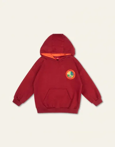 Oilily Kid's Happy Attitude Hoodie In Biking Red