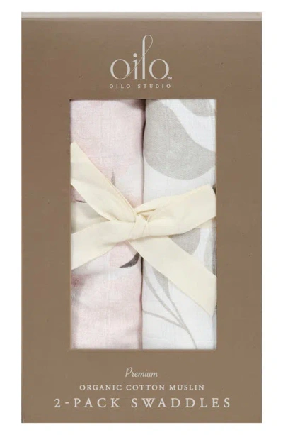 Oilo 2-pack Swaddle Blankets In Blush