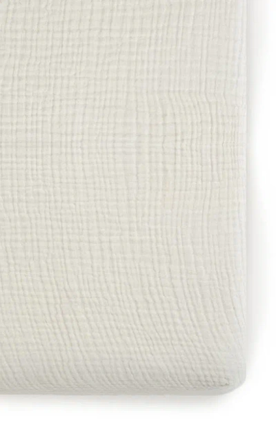 Oilo Organic Cotton Muslin Crib Sheet In White
