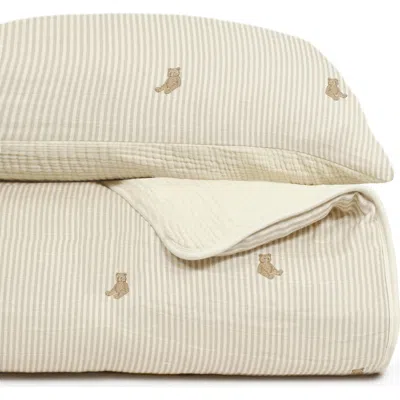 Oilo Organic Cotton Muslin Pillow Sham In Eggshell