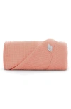 Oilo Organic Cotton Muslin Throw Blanket In Pink