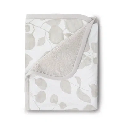 Oilo Studio - Beige Leaf Luxury Plush & Jersey Baby Blanket
