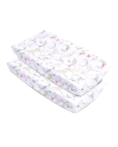 Oilo Studio Fawn Jersey Changing Pad Cover In Blush