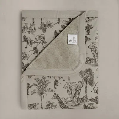 Oilo Studio - Vintage Safari Luxury Plush & Jersey Baby Blanket In Brown;beige;tan