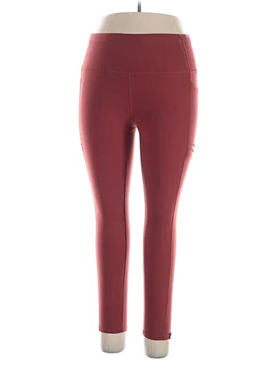 Pre-owned Oiselle Active Pants In Burgundy