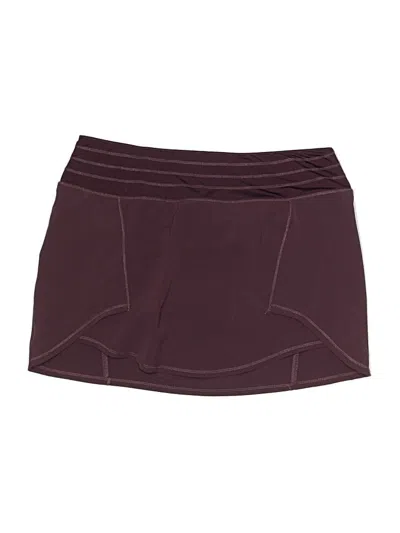 Pre-owned Oiselle Active Skort In Burgundy