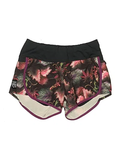 Pre-owned Oiselle Athletic Shorts In Burgundy