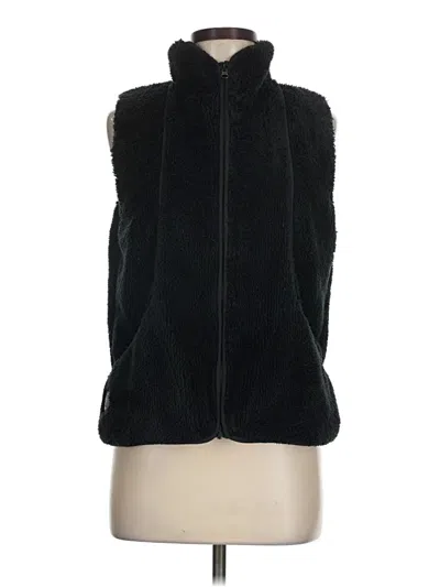 Pre-owned Oiselle Faux Fur Vest In Black