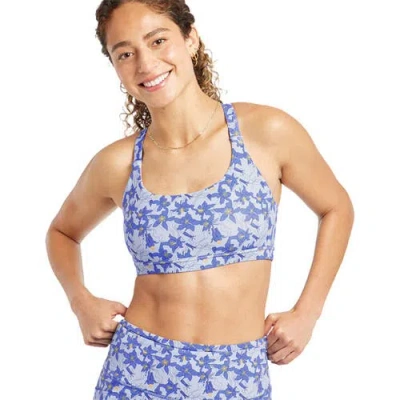 Oiselle Hi Twenty Bra In Blue