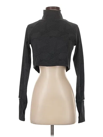 Pre-owned Oiselle Long Sleeve Top Black Turtleneck Tops