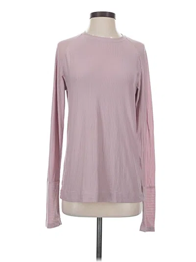 Pre-owned Oiselle Long Sleeve Top Pink Turtleneck Tops