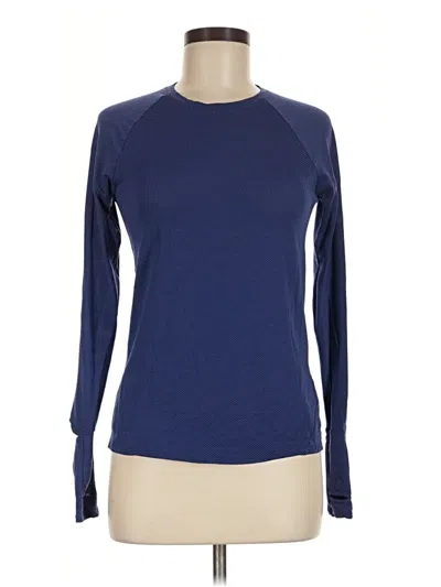 Pre-owned Oiselle Long Sleeve T-shirt In Blue