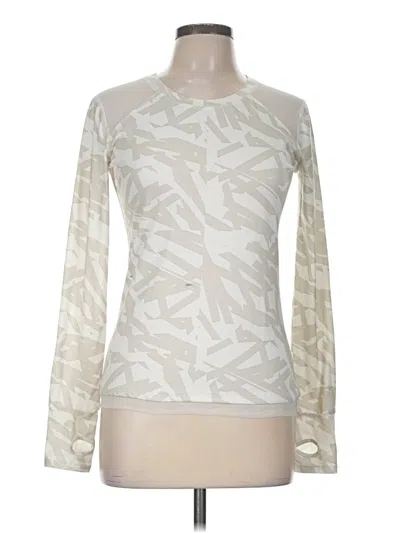 Pre-owned Oiselle Long Sleeve T-shirt In Ivory