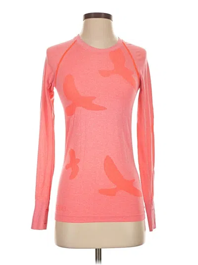 Pre-owned Oiselle Long Sleeve T-shirt In Orange