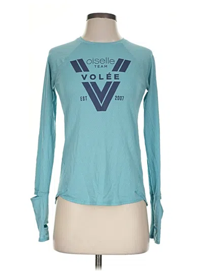 Pre-owned Oiselle Long Sleeve T-shirt In Teal