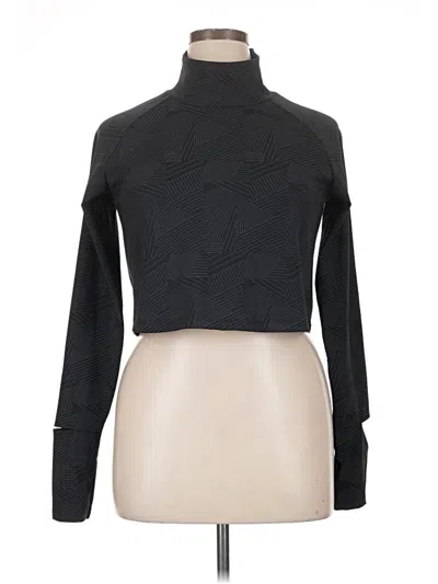 Pre-owned Oiselle Long Sleeve Turtleneck In Black