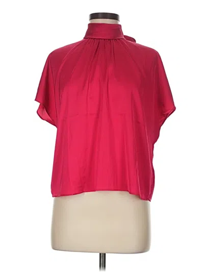 Pre-owned Oiselle Short Sleeve Blouse In Red