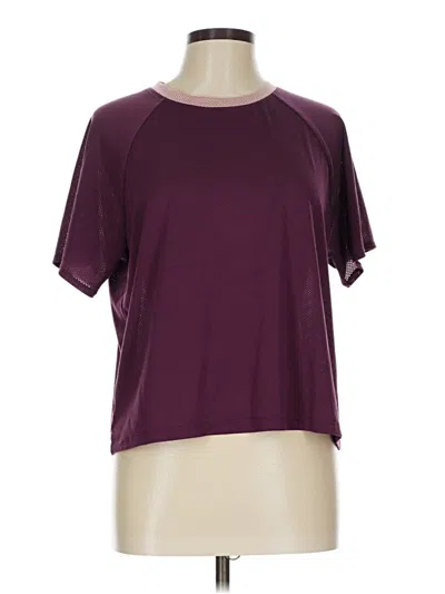 Pre-owned Oiselle Short Sleeve T-shirt In Burgundy