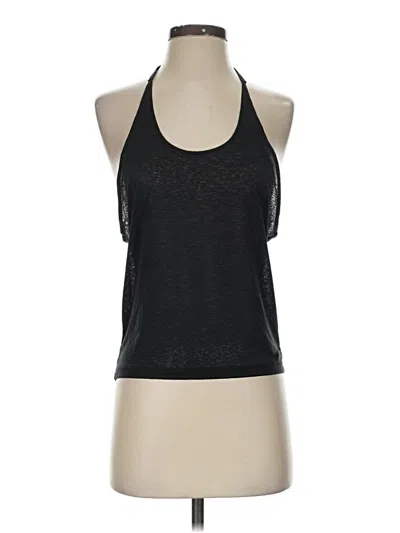 Pre-owned Oiselle Tank Top Black Halter Neckline Tops