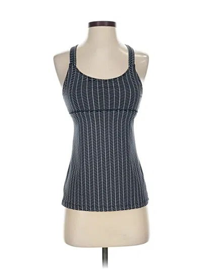 Pre-owned Oiselle Tank Top Blue Halter Neckline Tops