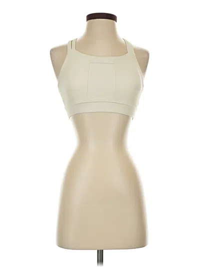 Pre-owned Oiselle Tank Top Ivory Halter Neckline Tops