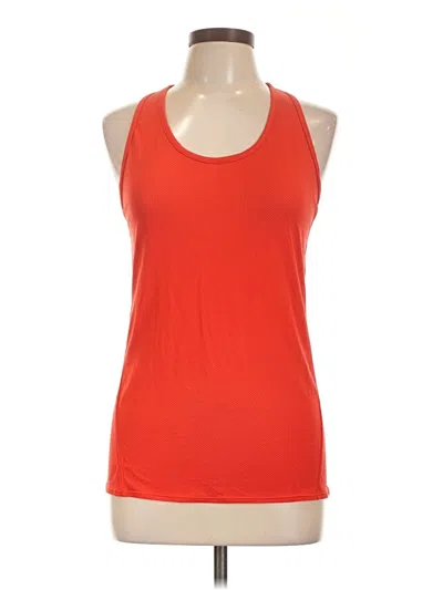 Pre-owned Oiselle Tank Top Orange Halter Neckline Tops