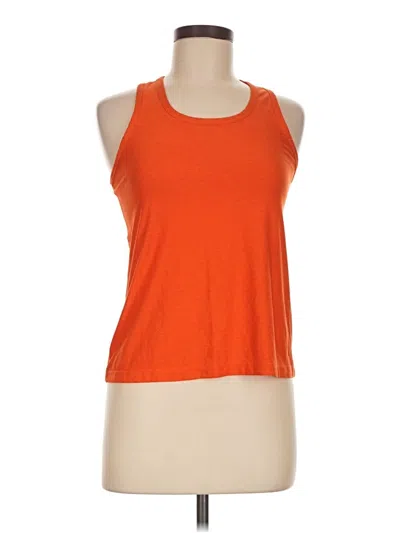 Pre-owned Oiselle Tank Top Orange Halter Neckline Tops