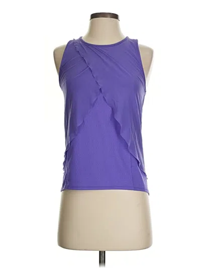 Pre-owned Oiselle Tank Top Purple Halter Neckline Tops
