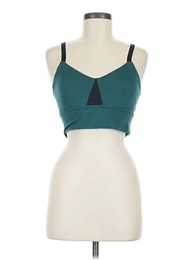 Pre-owned Oiselle Tank Top Teal Halter Neckline Tops