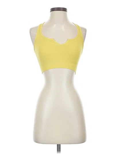 Pre-owned Oiselle Tank Top Yellow Strapless Neckline Tops