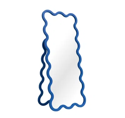 Pre-owned Oitoproducts Contemperary Wavy Floor Mirror Custom Color Available, Hvyli 16 By  In Gray