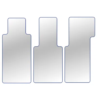 Pre-owned Oitoproducts Loveself Set — Shifted Sculptural Mirrors, Custom Color And Size By  In Gray